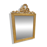 Miroir à fronton de style Louis XVI - Noeud de ruban - Fin XIXe