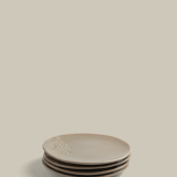Blanca glossy grège m plates