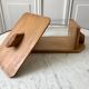 Art Deco box in beech and glass 30s