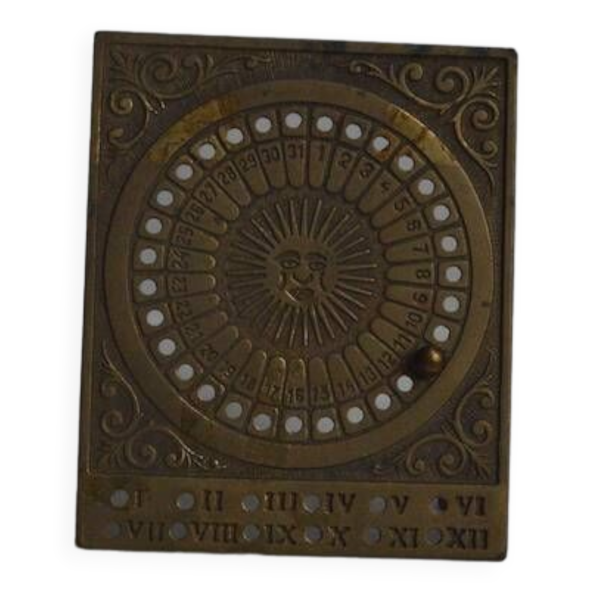 Brass perpetual calendar