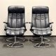 Chaise Stressless Ekornes avec pouf - Cadre chromé (années 1970) (prix pour une)