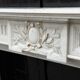 Louis XVI style fireplace in white Carrara marble circa 1880.