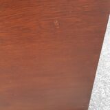 Art deco chest of drawers in oak and marble