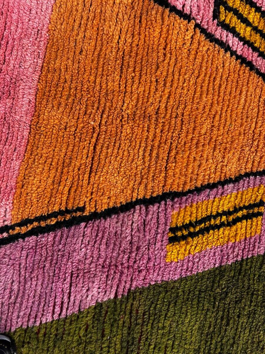 Modern Moroccan Boujad multicoloured Berber rug