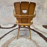 Brutalist wooden chair 1960
