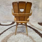 Brutalist wooden chair 1960