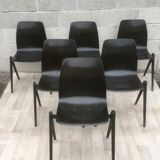 Set of 6 Dutch design and vintage chairs S22