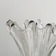 Vase vintage en verre blanc transparent
