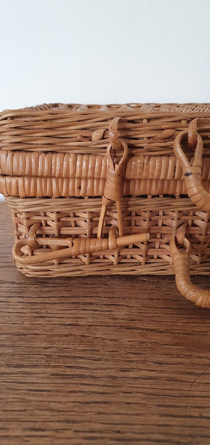 Wicker suitcase