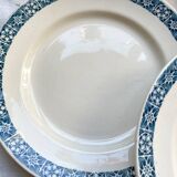 6 Assiettes plates Terre de fer Longchamp modèle René Made in France