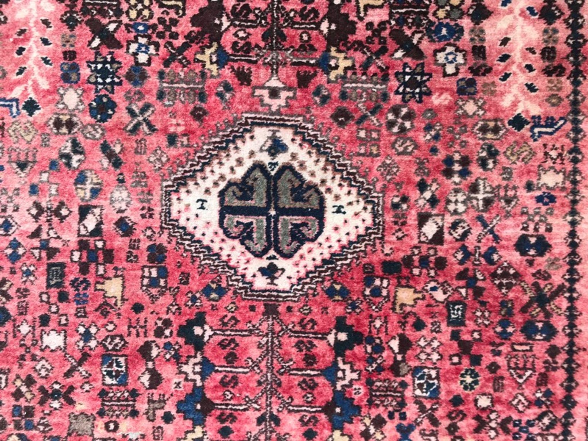 Abadeh rug Persian hand made vintage