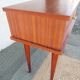 bedside table with spindle legs, vintage 70s