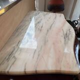 Weekly chest in wood veneer, curved and eventful shape, 20th century period