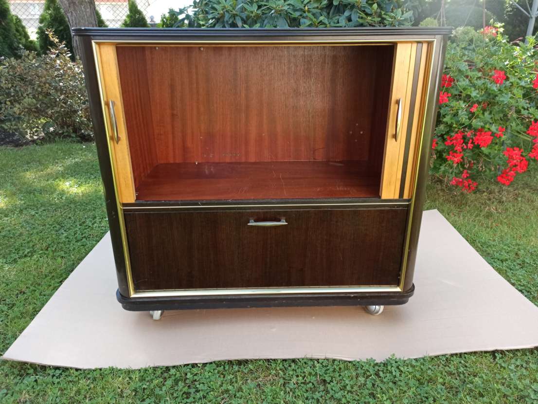 Mid-Century roller shutter cabinet, 1960s / 1970s