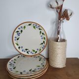 4 assiettes Schramberg à fleurs