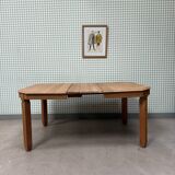 Art Deco extendable oak table, renovated
