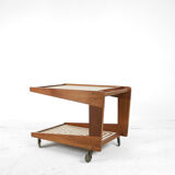 Cart bar teak with pattern maze 1960 s