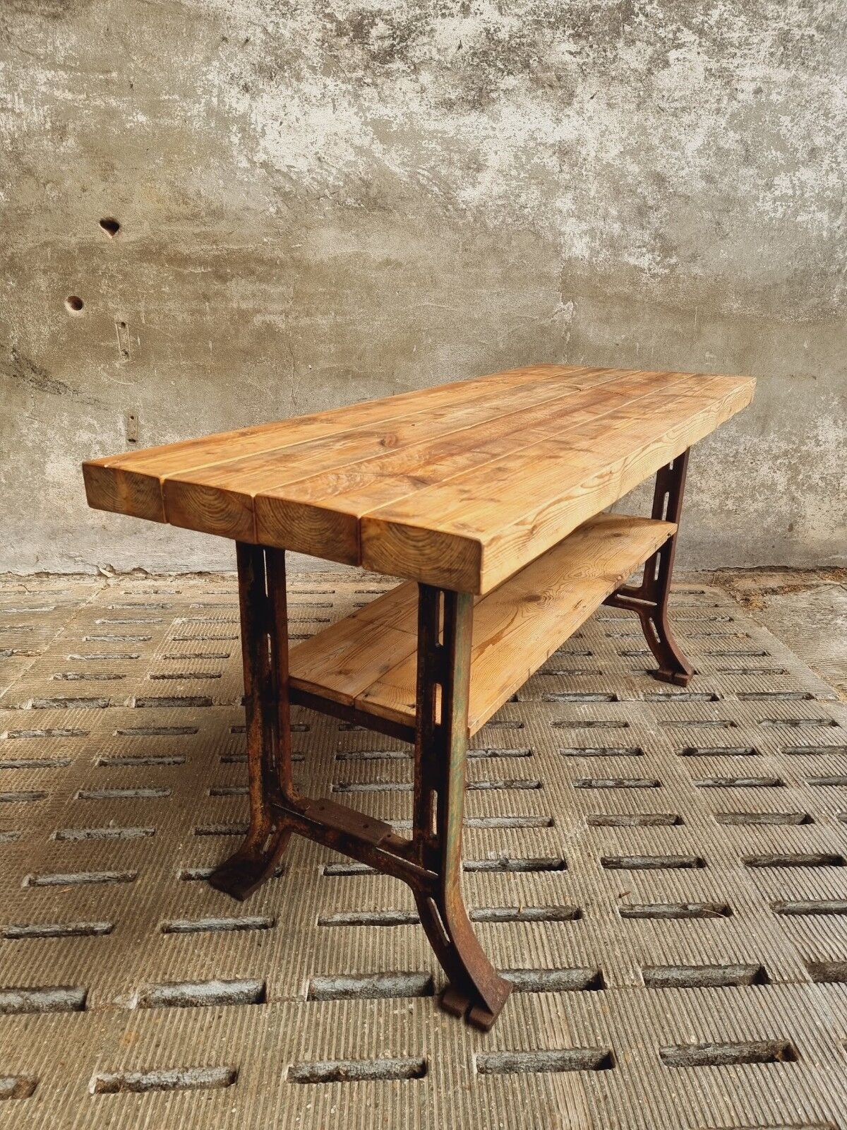 Industrial table side table kitchen island or bathroom furniture
