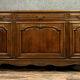 buffet in a row Louis XV neo-rustic walnut tree of curved shape