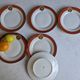 Art Deco dessert plates Henri Delcourt / Boulogne sur Mer / parakeet