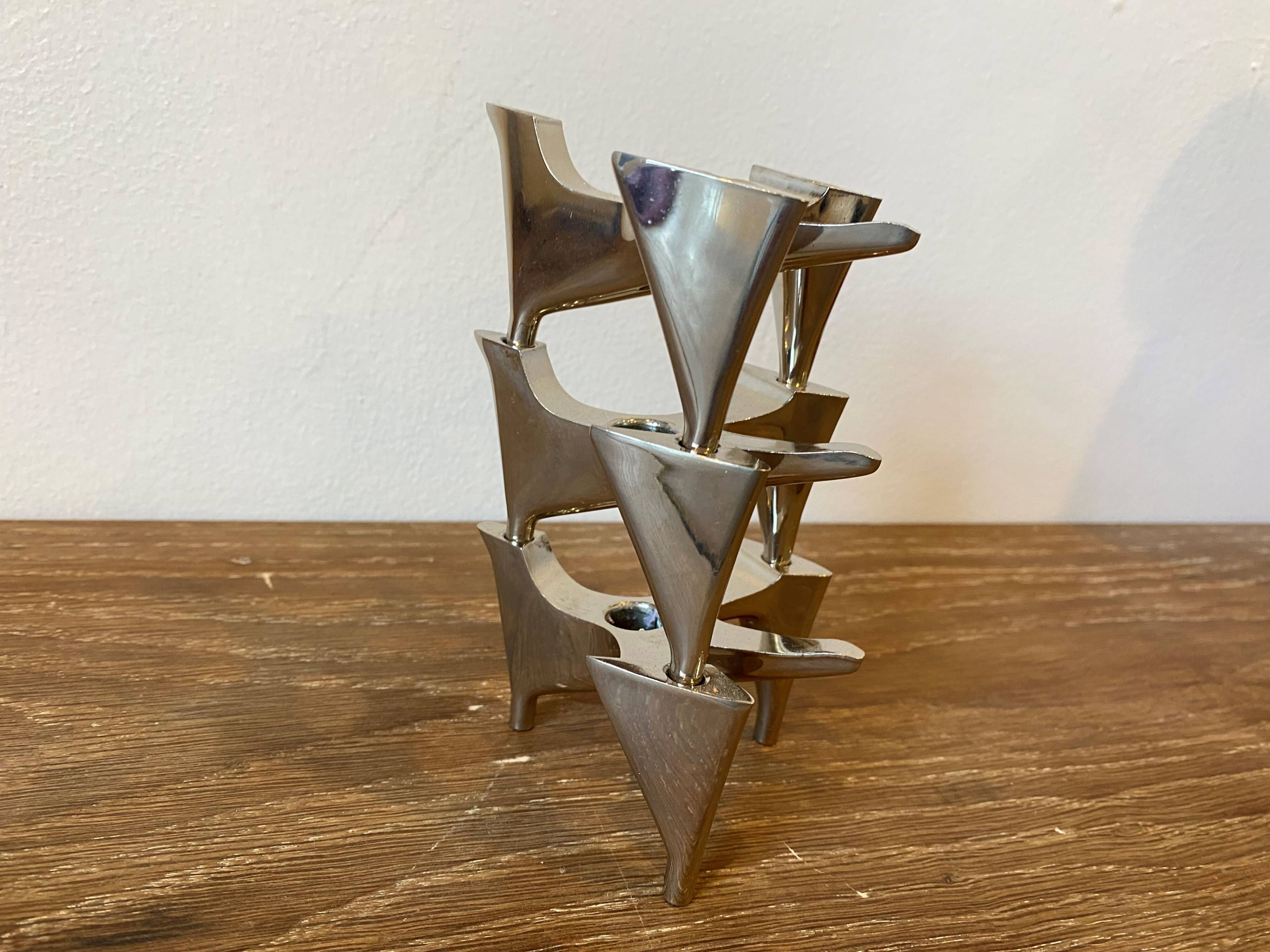 3 modular Vogelflug Hammonia candlesticks, 1970