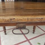 Table à rabats volets rallonges bois ronde ovale 1900