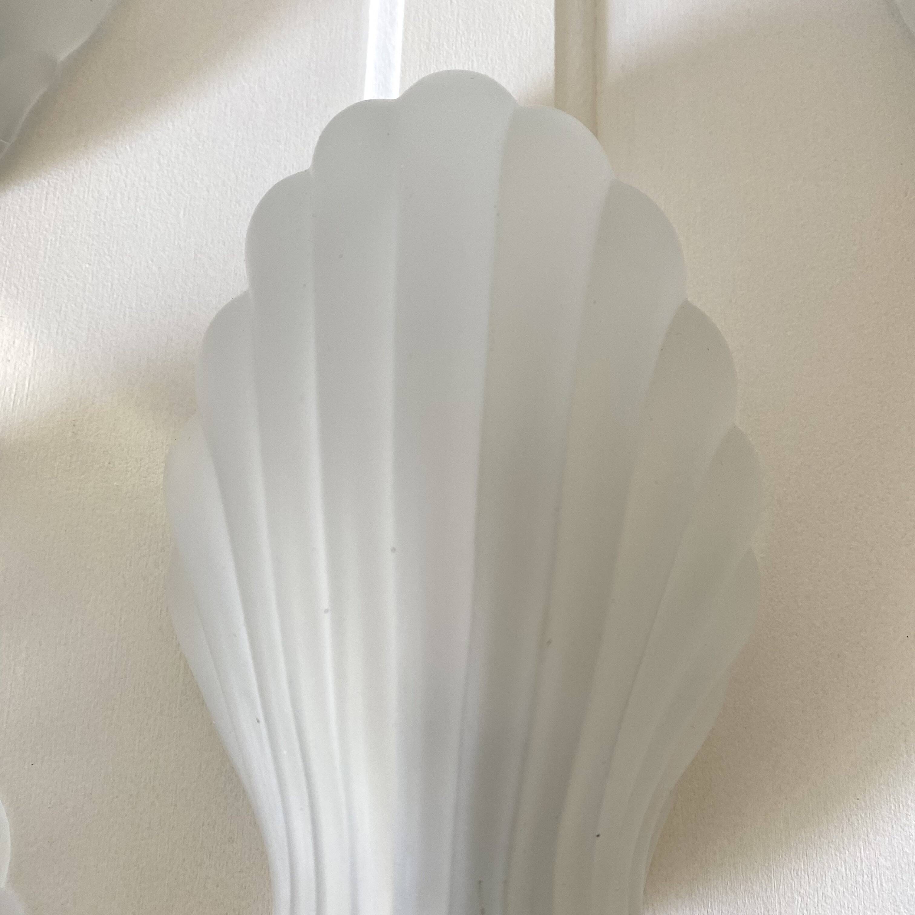 Frosted glass shell wall lights