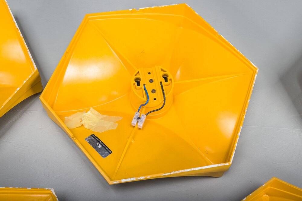 Vintage German hexagon wall lamp from Hoffmeister-Leuchten, 1970s