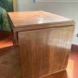 Walnut and mahogany desk, 1930s-1940s.