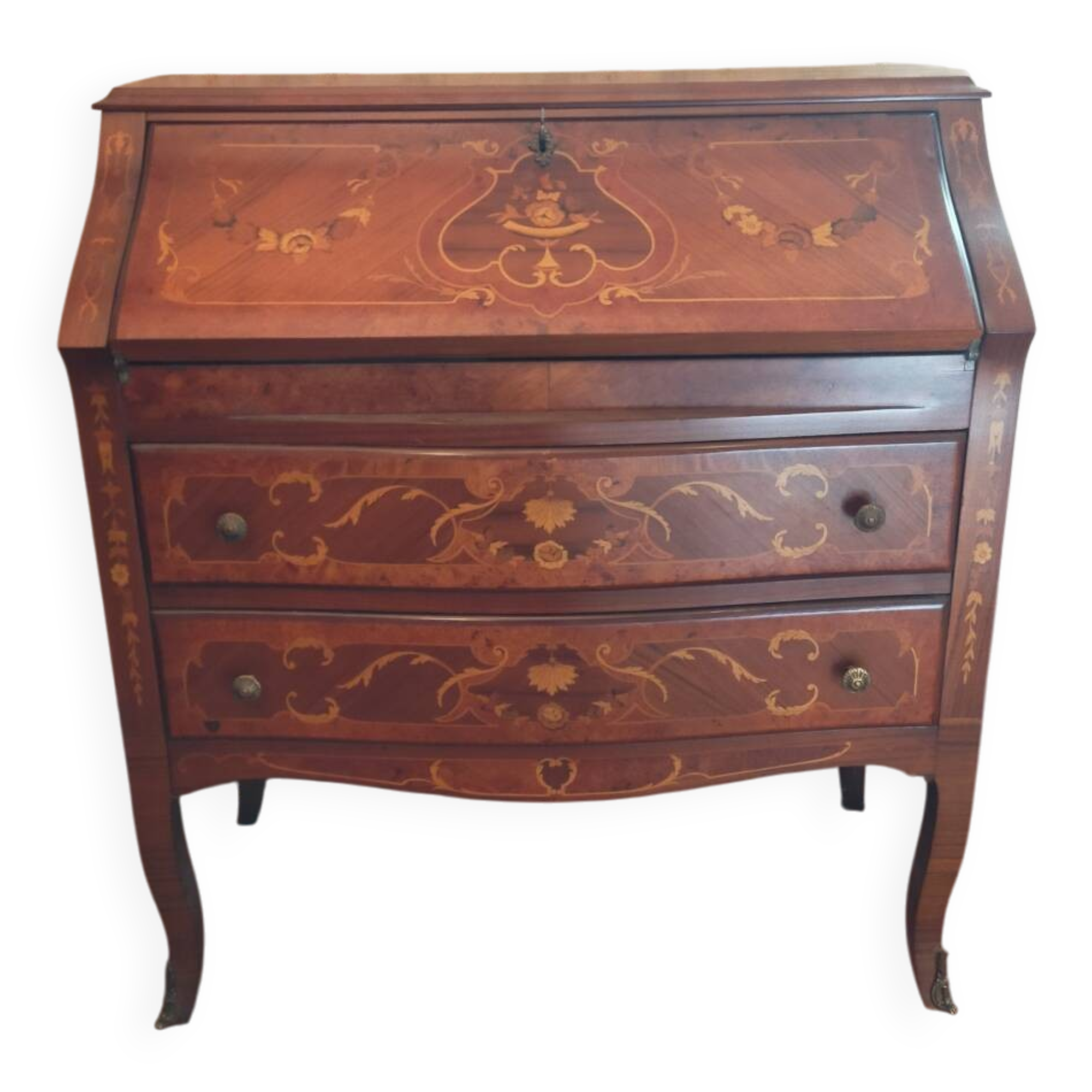Antique inlaid secretary