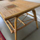 Table basse vintage en rotin