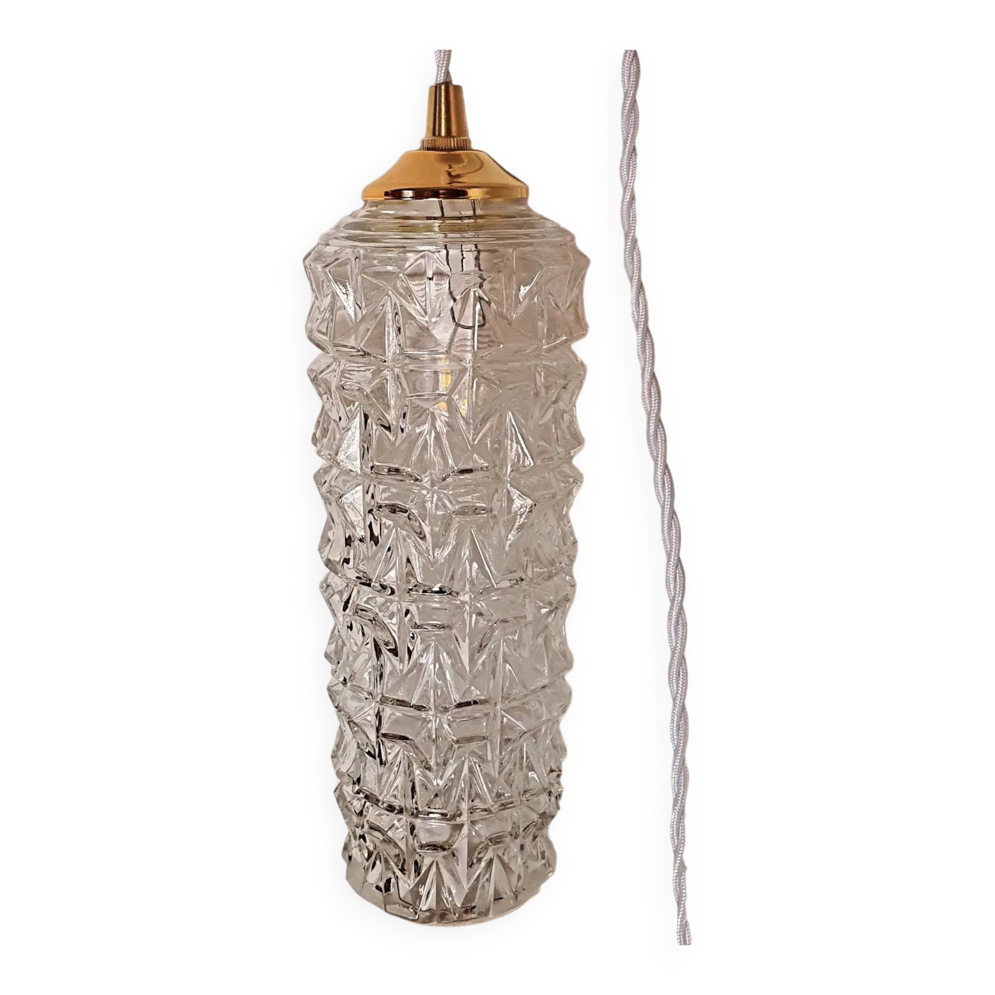 Chiseled glass walking lamp