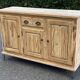 Renovated 3-door sideboard in raw solid wood 147cm