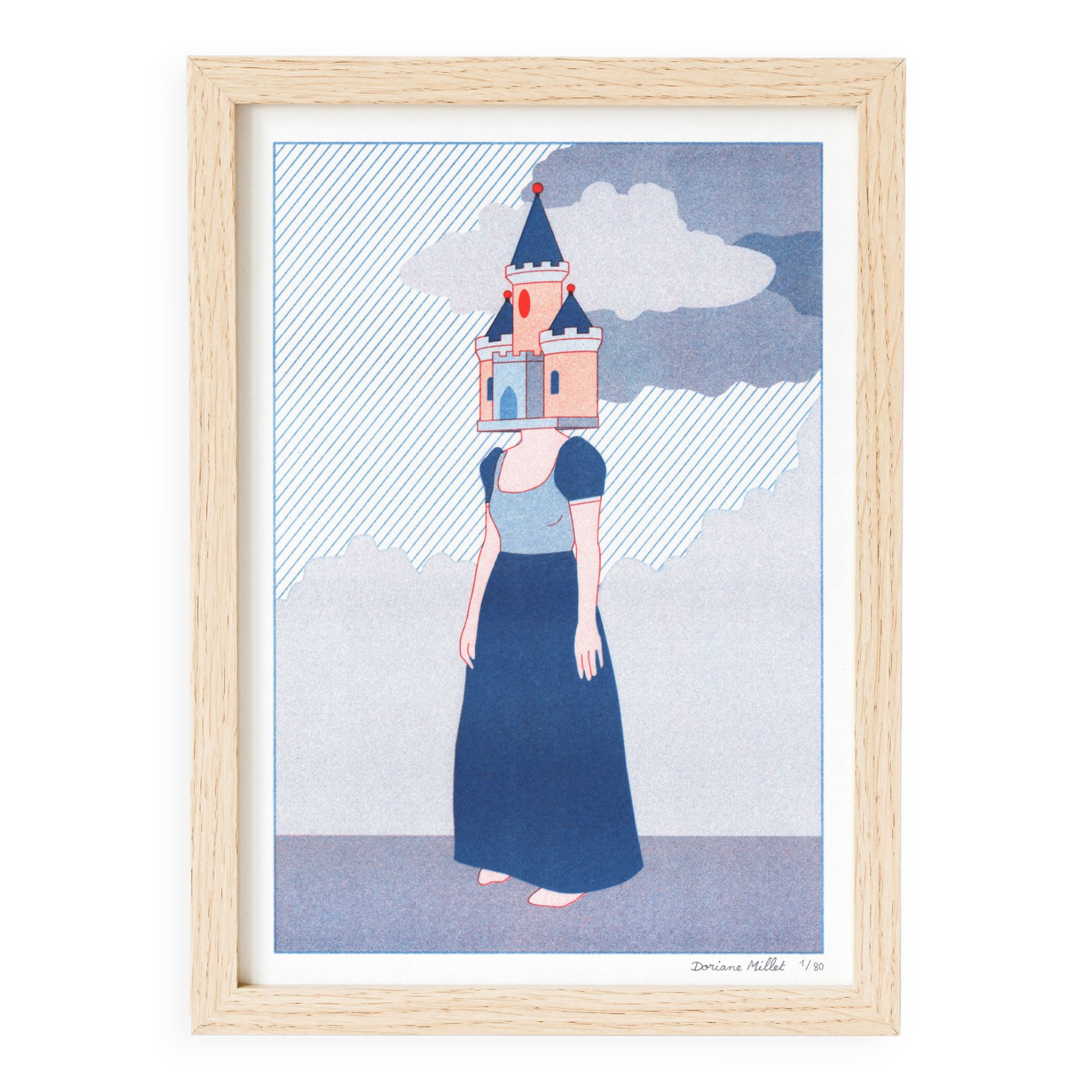 Limited edition illustration, A4, risography