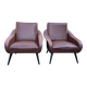 2 Vintage Armchairs - Mid Century Modern Style