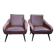 2 Vintage Armchairs - Mid Century Modern Style