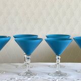 6 verres à cocktails en cristal