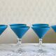 6 crystal cocktail glasses