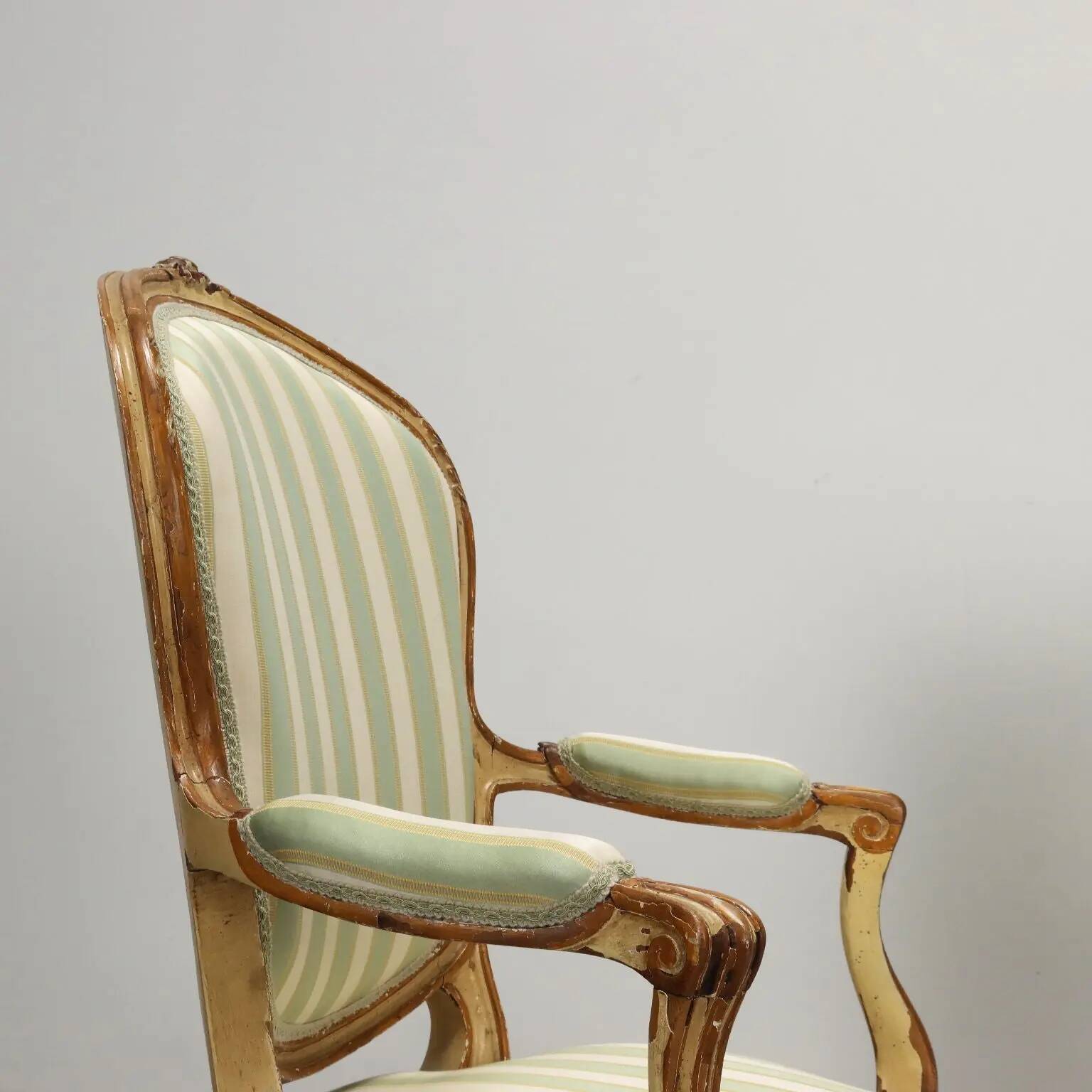 Rococo-style antique salon in wood, 20th century.