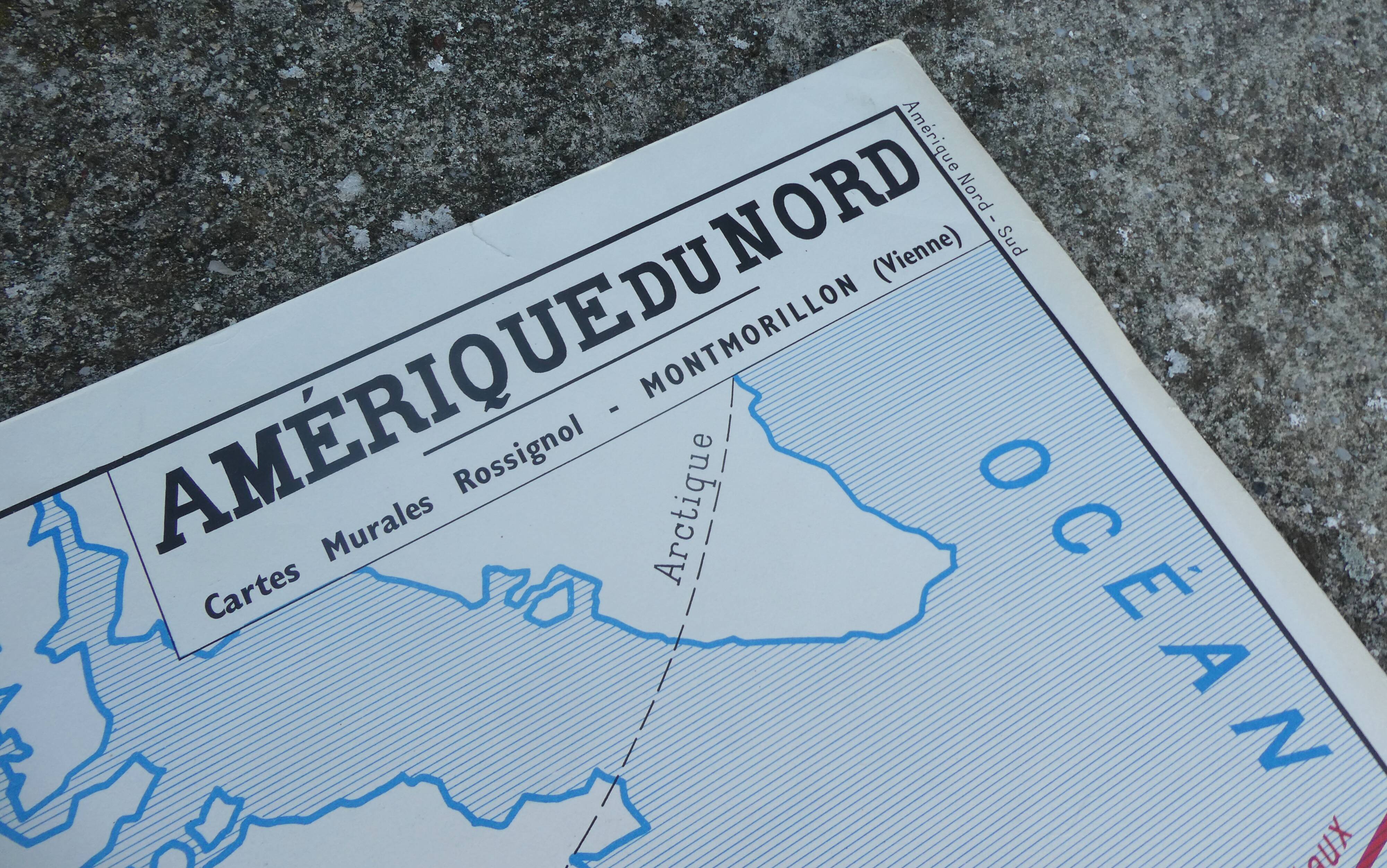 Rossignol School Map Poster: North America United States / South America.