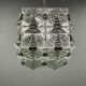 1970s Brutalist Glass Cube Pendant, Kamenický Šenov