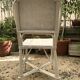 Chaise de jardin en rotin blanche