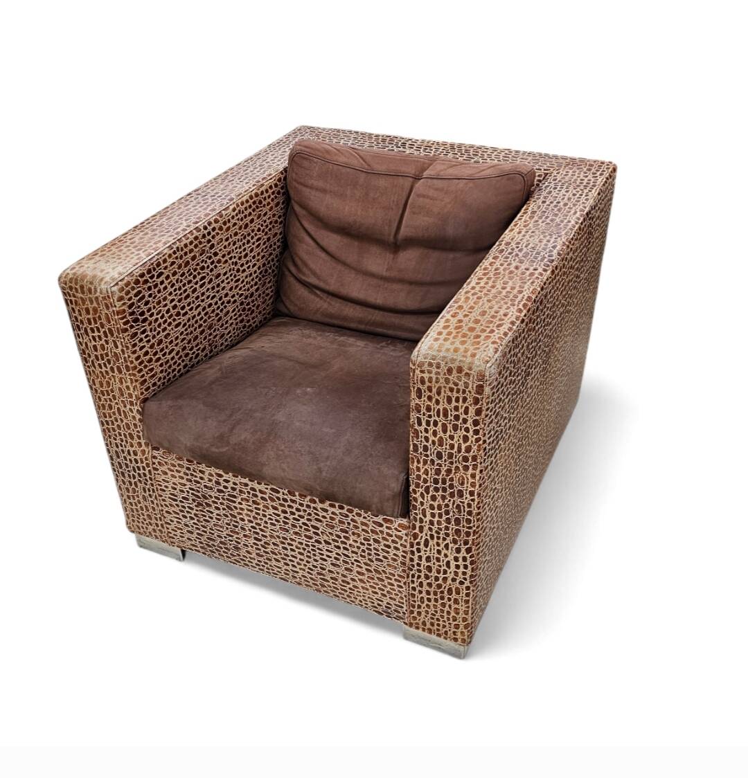 Rodolfo Dordoni / Fauteuils valise par Minotti Italie / coussin en cuir