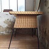 Vintage wicker vanity