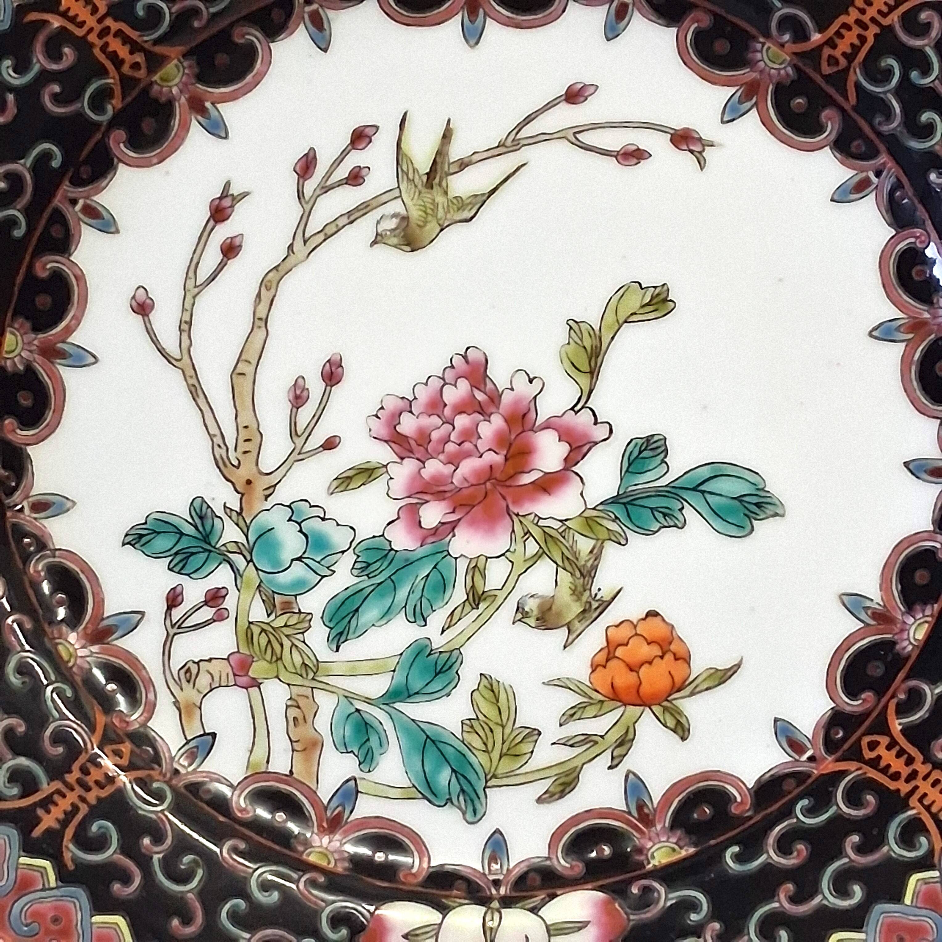 Beautiful antique Chinese porcelain plate or serving dish
