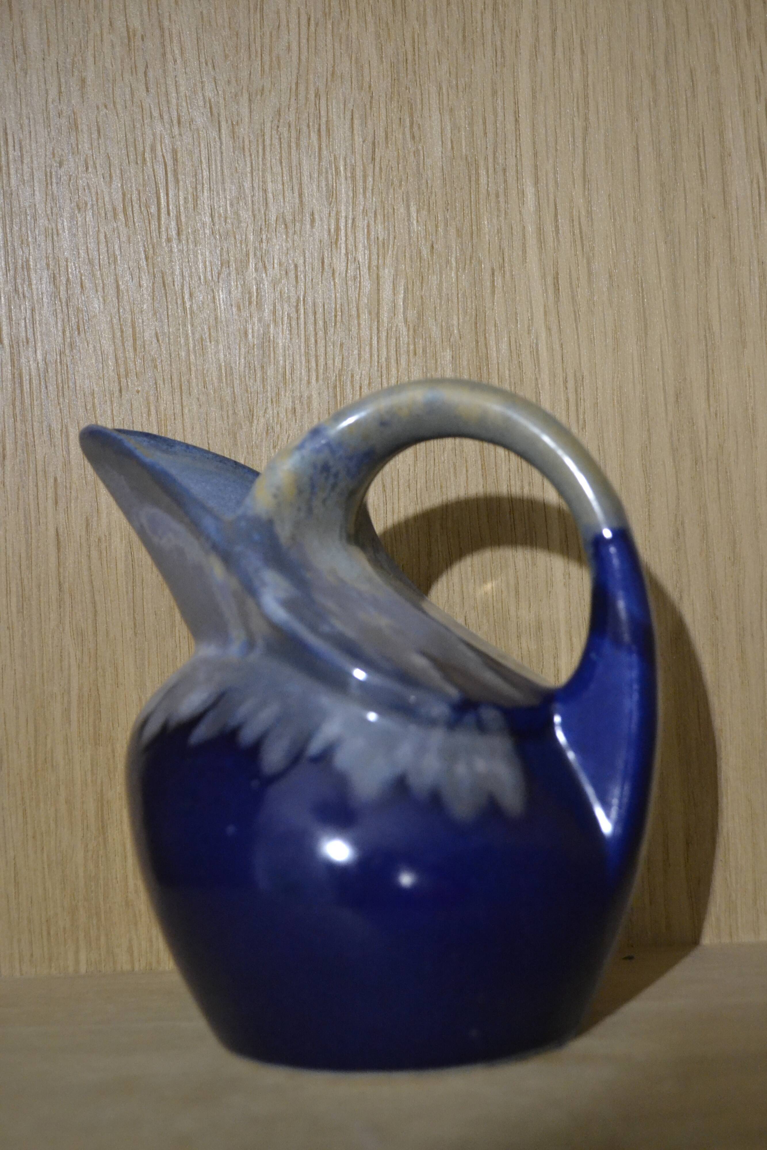 Blue pitcher