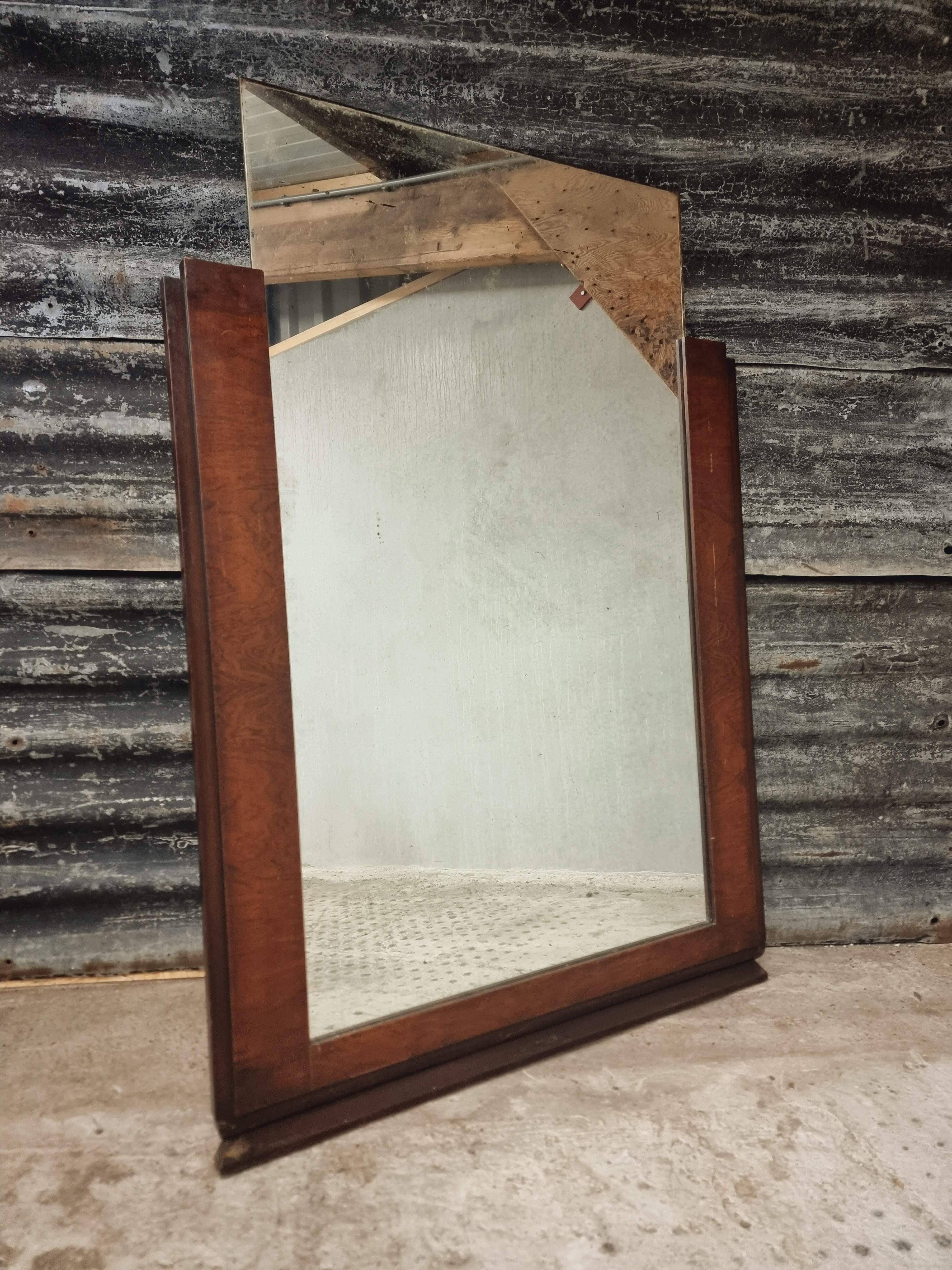 Antique Art Deco mirror 100 x 140 cm 1920