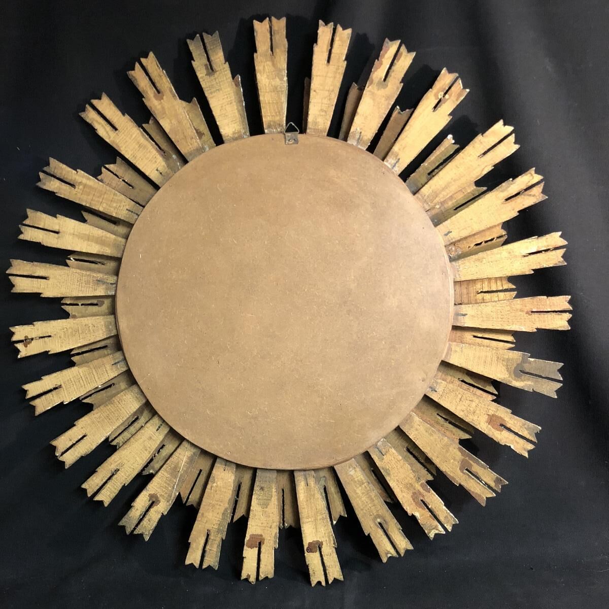 Mirror Sun 76x76cm wooden gold leaf early twentieth
