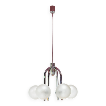 Vintage suspension Sputnik 6 boules années 60
