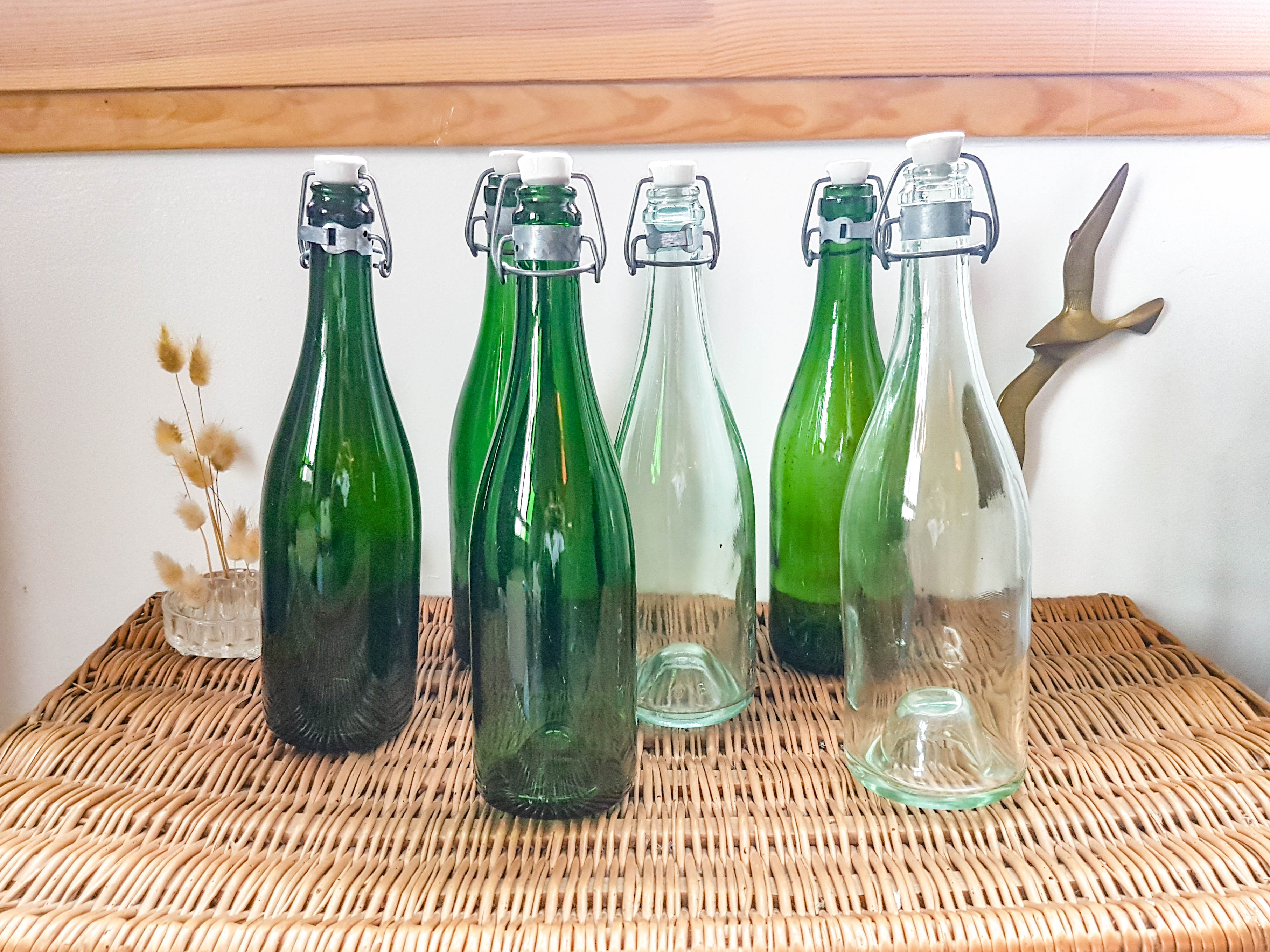 Vintage bottle with porcelain stopper